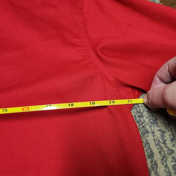 Elegant Red Button Down Shirt - Picture 6 of 11